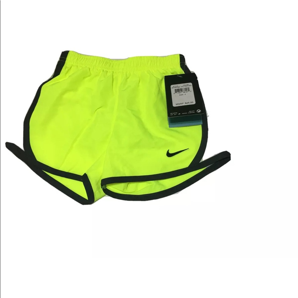 Nike DRI-FIT Little Girls Tempo Running Shorts Fully Lined Size 4